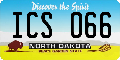 ND license plate ICS066