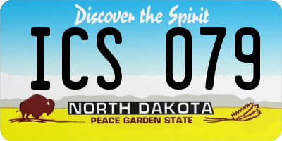 ND license plate ICS079