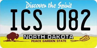 ND license plate ICS082