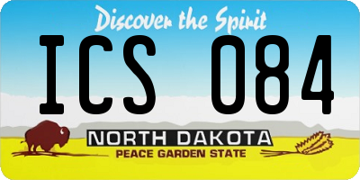 ND license plate ICS084