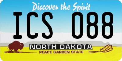ND license plate ICS088