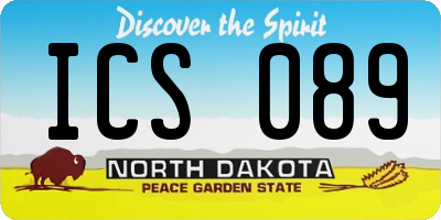 ND license plate ICS089