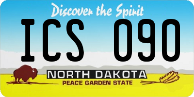 ND license plate ICS090