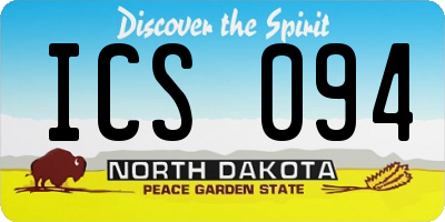 ND license plate ICS094
