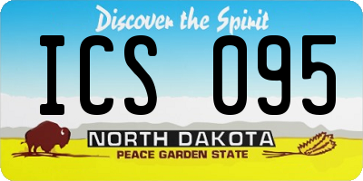 ND license plate ICS095