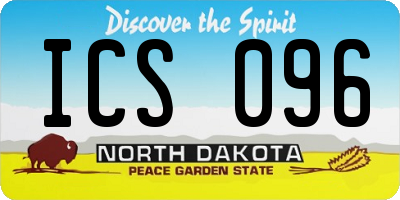 ND license plate ICS096
