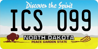 ND license plate ICS099