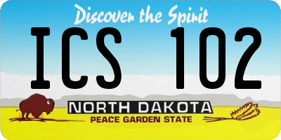 ND license plate ICS102