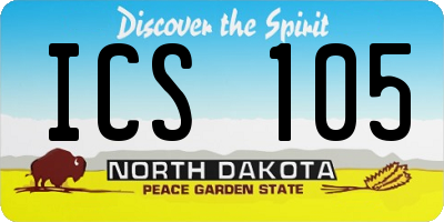 ND license plate ICS105