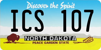 ND license plate ICS107