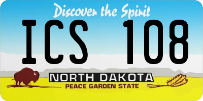 ND license plate ICS108