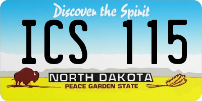 ND license plate ICS115