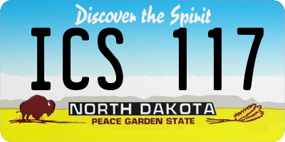 ND license plate ICS117