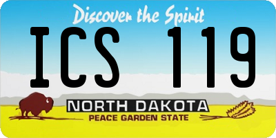 ND license plate ICS119