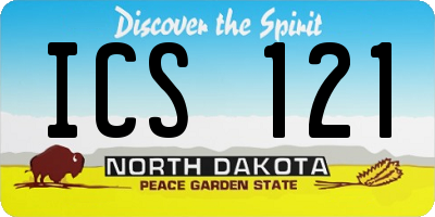 ND license plate ICS121
