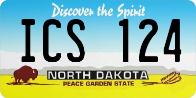 ND license plate ICS124