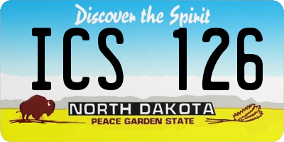 ND license plate ICS126