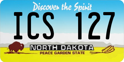 ND license plate ICS127