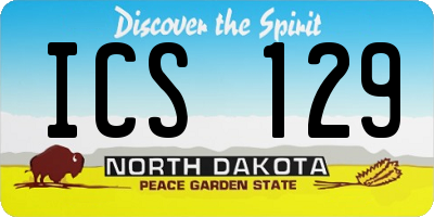 ND license plate ICS129