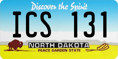 ND license plate ICS131