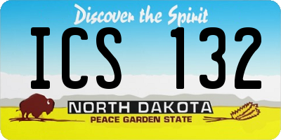 ND license plate ICS132