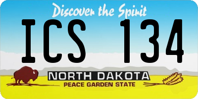 ND license plate ICS134