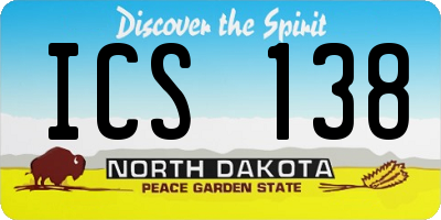 ND license plate ICS138