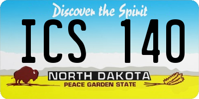 ND license plate ICS140