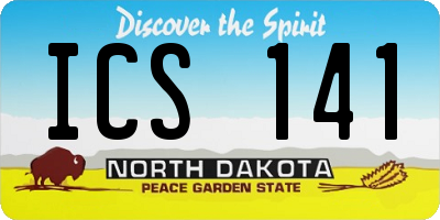 ND license plate ICS141