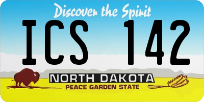ND license plate ICS142