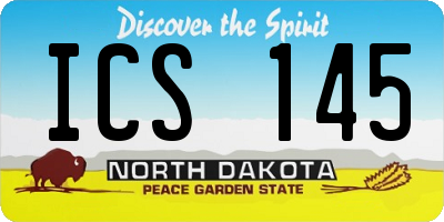ND license plate ICS145