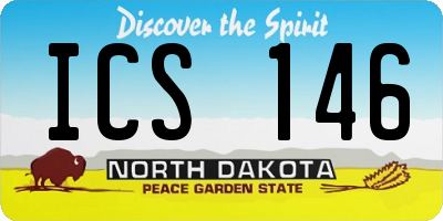 ND license plate ICS146