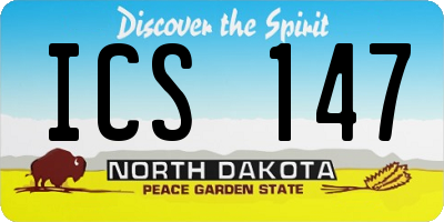 ND license plate ICS147