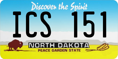 ND license plate ICS151
