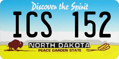 ND license plate ICS152