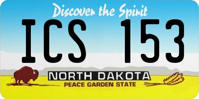 ND license plate ICS153
