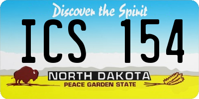 ND license plate ICS154