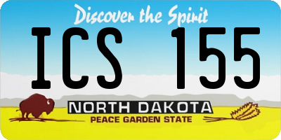 ND license plate ICS155