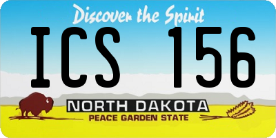 ND license plate ICS156