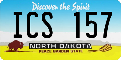ND license plate ICS157