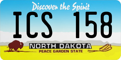 ND license plate ICS158
