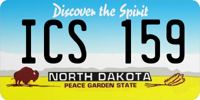 ND license plate ICS159