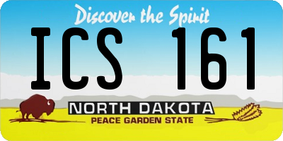 ND license plate ICS161