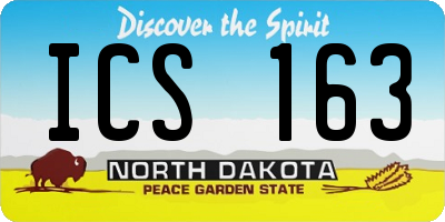 ND license plate ICS163