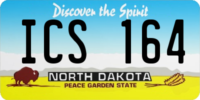 ND license plate ICS164