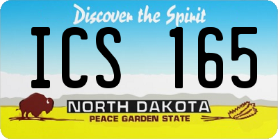 ND license plate ICS165