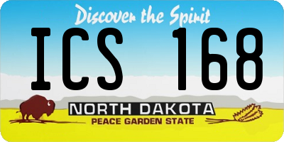 ND license plate ICS168