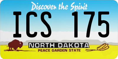 ND license plate ICS175