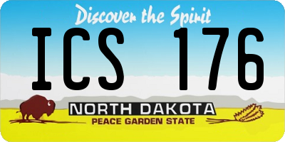ND license plate ICS176