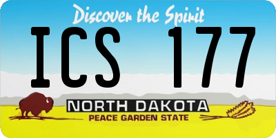 ND license plate ICS177